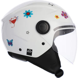 Acerbis Jet Brezza Kid Kids Casque jet, blanc, taille M pour Des gamins