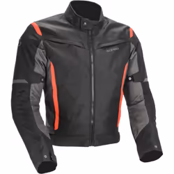 Acerbis X-MAT 2.0 Blouson textile de moto, noir-rouge, taille M pour Hommes