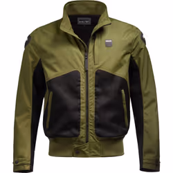 Blauer Thor Air veste textile de moto perforée, noir-vert, taille L pour Hommes