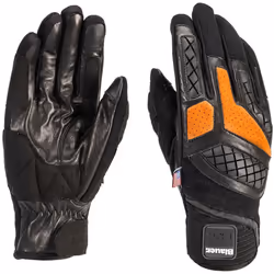 Blauer Urban Sport Gants de moto, noir-orange, taille XL pour Hommes