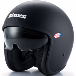 Blauer Pilot 1.1 Monochrome Black Matte Casque jet, noir, taille XS pour Hommes - Vue supplémentaire 2