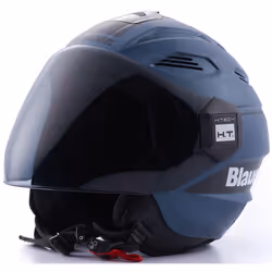 Blauer Brat Casque jet, noir-bleu, taille XS pour Hommes
