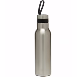 Bouteille isotherme + Planet Matière : Inox Dimensions : Hauteur 24 cm - Diamètre 6,8 cm. Peut contenir 500 ml Conserve la te ...