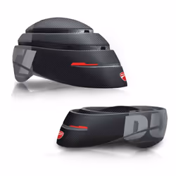 Ducati DUC-HLM-FLD/M, Noir, Gris, Rouge, Casque, Unisexe, Adulte, E-bike, Scooter électrique, Trottinette, M