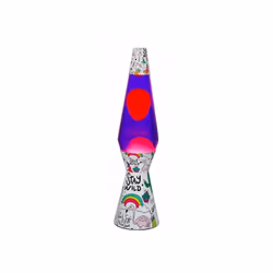 La lampe à lave rétro i-Total avec son design original en verre surprend avec un ensemble coloré de cire et de liquide et cré ...