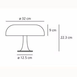 Lampe de table - Nessino - Orange - Plastique - 1 ampoule - Design contemporain