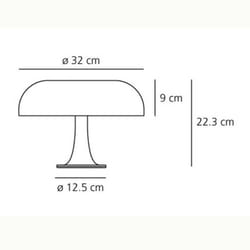 Lampe de table - Nessino - Orange - Plastique - 1 ampoule - Design contemporain