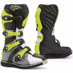 Forma Gravity Bottes Motocross, gris-blanc-jaune, taille 35 pour Hommes