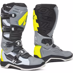 Forma Pilot Motocross Bottes, gris-jaune, taille 46 pour Hommes