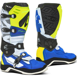 Forma Pilot Motocross Bottes, blanc-bleu-jaune, taille 45 pour Hommes