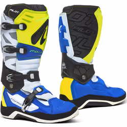 Forma Pilot Motocross Bottes, blanc-bleu-jaune, taille 45 pour Hommes