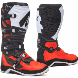Forma Pilot Motocross Bottes, noir-blanc-rouge, taille 45 pour Hommes