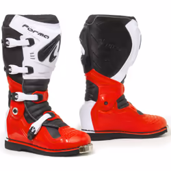 Forma Terrain Evolution TX Botte de moto de motocross, blanc-rouge, taille 45 pour Hommes