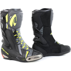 Forma Phantom Bottes de moto, noir-gris-jaune, taille 48 pour Hommes