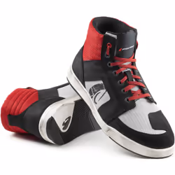 Forma Ground Dry Chaussures de moto, noir-blanc-rouge, taille 43 pour Hommes