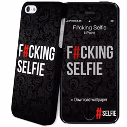 i-Paint F#cking Selfie, Housse, Apple, iPhone 5/5S, 10,2 cm (4"), Multicolore