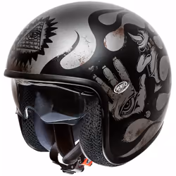 Premier Vintage BD Chromed Titanium Casque jet, argent, taille XS pour Hommes