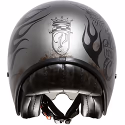 Premier Vintage BD Chromed Titanium Casque jet, argent, taille XS pour Hommes