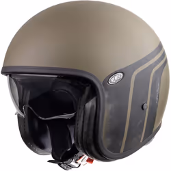 Premier Vintage BTR Military Green BM Casque jet, noir-vert, taille S pour Hommes