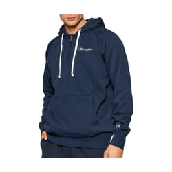 Sweat à capuche Homme Champion Marine - Coupe classique - Col 1/4 zip - Broderie Champion - Poche kangourou