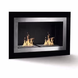 DIVINA FIRE DF42463, Cheminée encastrable, Bioéthanol, Noir, Acier inoxydable, Intérieure, 4,5 - 5 h, 1,5 L