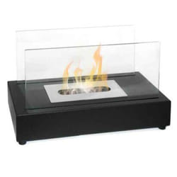DIVINA FIRE DF41838 cheminée Intérieur & extérieur Cheminée portable Bioéthanol Noir, Transparent
