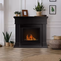 DIVINA FIRE Cambridge Intérieure Cheminée encastrable Bioéthanol Noir