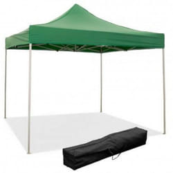Evergreen - Gazebo pliable pliable 3 x 3 m Vert recouvert de pvc imperméable