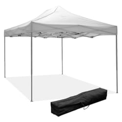 Evergreen - Gazébo pliable pliable 3 x 4,5 Blanc recouvert de pvc imperméable