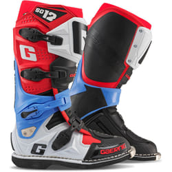 Gaerne SG-12 Bottes de motocross, blanc-rouge-bleu, taille 42 pour Hommes