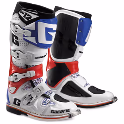 Gaerne SG-12 Bottes de motocross 2017, blanc-rouge-bleu, taille 43