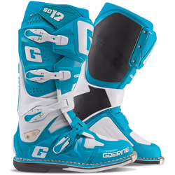 Gaerne SG-12 Bottes de motocross, blanc-turquoise, taille 45 pour Hommes
