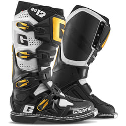 Gaerne SG-12 Bottes de motocross, noir-blanc-or, taille 45 pour Hommes