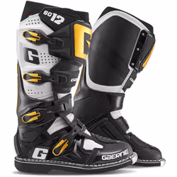 Gaerne SG-12 Bottes de motocross, noir-blanc-or, taille 47 pour Hommes