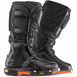 Gaerne Fastback Supermoto Bottes de moto, noir-orange, taille 44 pour Hommes