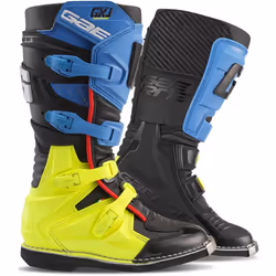 Gaerne GX-J Bottes Motocross pour enfants, noir-bleu-jaune, taille 37 pour Des gamins