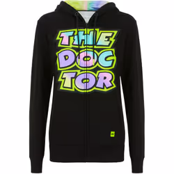 VR46 The Doctor Sweat à capuche pour dames, noir-multicolore, taille XS pour Femmes