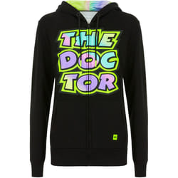 VR46 The Doctor Sweat à capuche pour dames, noir-multicolore, taille XS pour Femmes