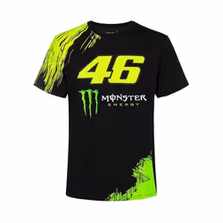 T-shirt Monster Energy VR46 Noir Homme - VR46 - Monster Energy - Manches courtes - Col arrondi - Homme