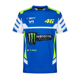 T-shirt VR46 Monster Energy WRT Bleu Homme - VR46 - T-shirt à manches courtes - Polyester - Homme