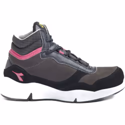 Découvrez la chaussure de travail femme haute DIADORA UTILITY ATHENA MID S3L FO SR ESD GRIS ROSE, alliant style et sécurité p ...