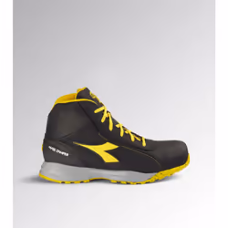 Découvrez la Chaussure de sécurité montante noire DIADORA UTILITY GLOVE MDS MID S3S FO HRO SR, un modèle alliant protection o ...