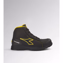 Description Chaussure de sécurité mi-montante S3S hydrofuge en cuir de vachette nubuck. Support ergonomique du talon et prote ...