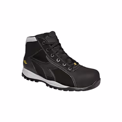 Découvrez la chaussure de sécurité montante noire DIADORA UTILITY GLOVE NET MID PRO S3L FO SR HRO ESD, conçue pour allier con ...