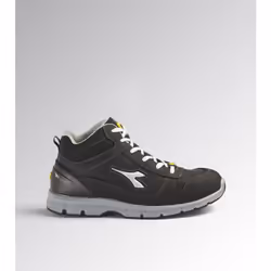 Description Chaussure de sécurité mi-montante S3S hydrofuge en cuir de vachette nubuck pull-up. Support de talon ergonomique  ...