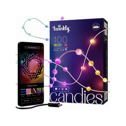 Guirlande perle connectée IP20 6m 100 LEDS RGB fil transparent TWINKLY CANDIES - TWINKLY