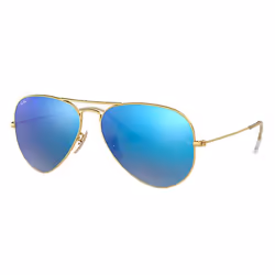 Ray-Ban Aviator Flash Lenses Bleu Flash + Or