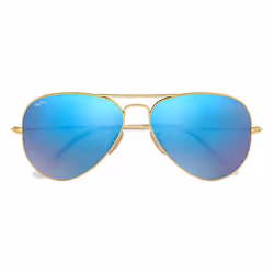 Ray-Ban Aviator Flash Lenses Bleu Flash + Or