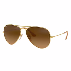 Ray-Ban AVIATOR GRADIENT, Adulte, Unisexe, Aviateur, Or, Verres polarisés, Métal