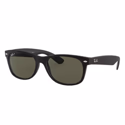Ray-Ban NEW WAYFARER CLASSIC, Adulte, Unisexe, Carré, Noir, Verres polarisés, Nylon